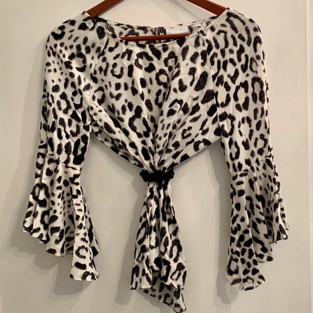 New York & Company Leopard Print Blouse